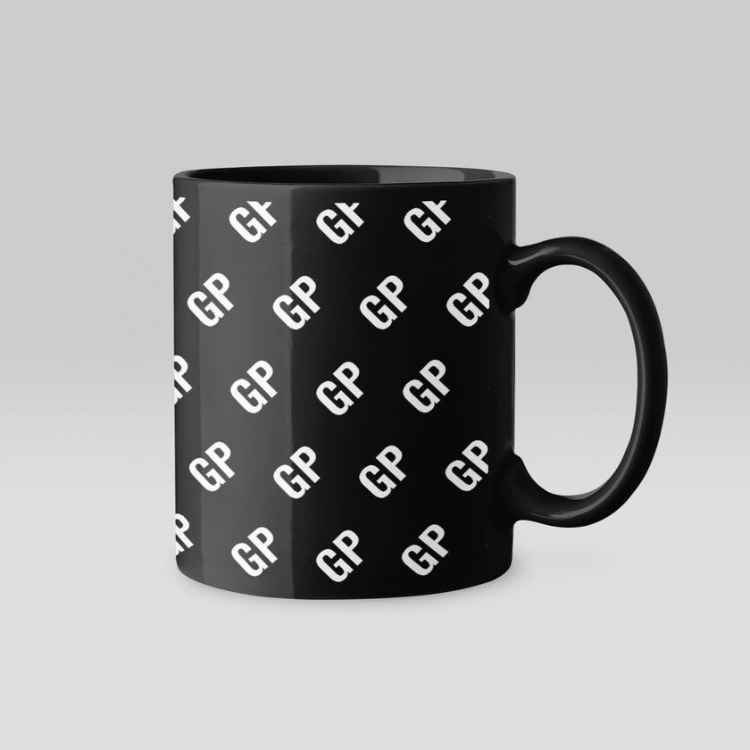 Caneca Personalizada Preta GP padrao 330ml