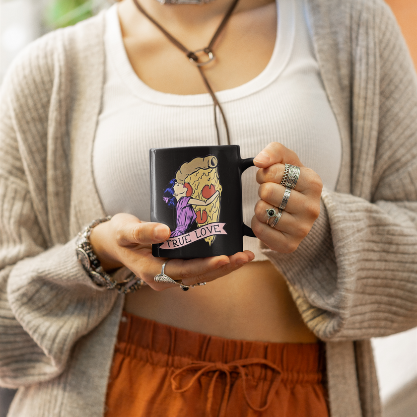 Caneca Personalizada Preta GP true love 330ml
