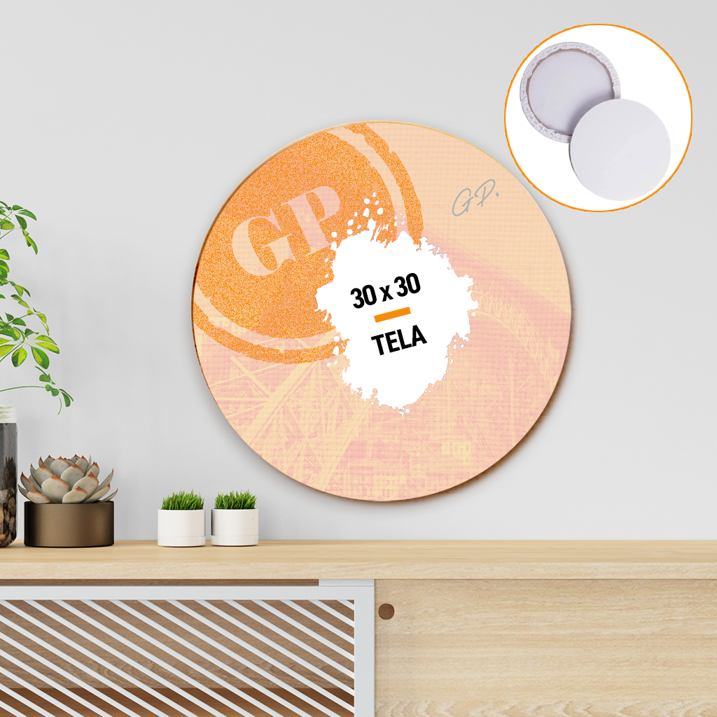 Print Round Canvas Sign