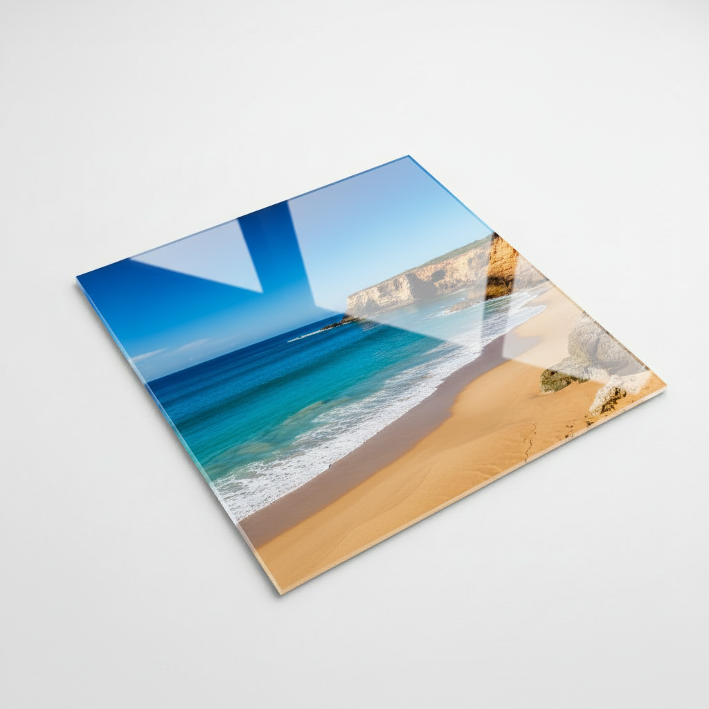 Acrílico 5mm praia mesmo mockup