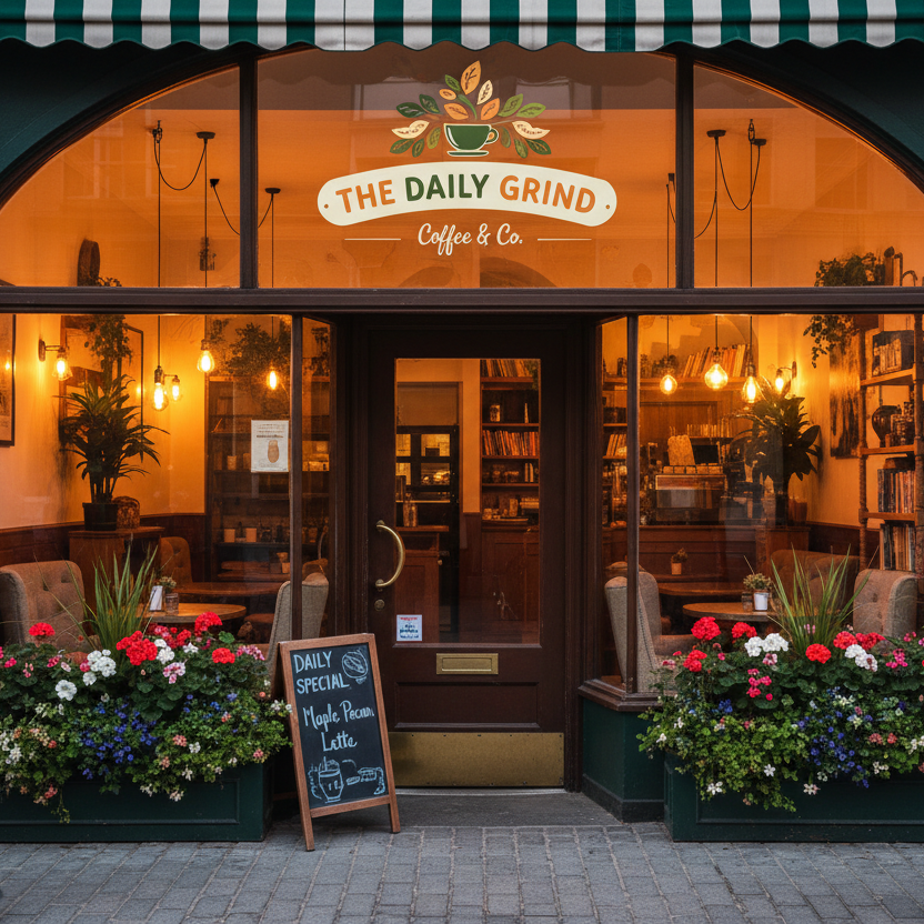 Café com branding em vinil personalizado