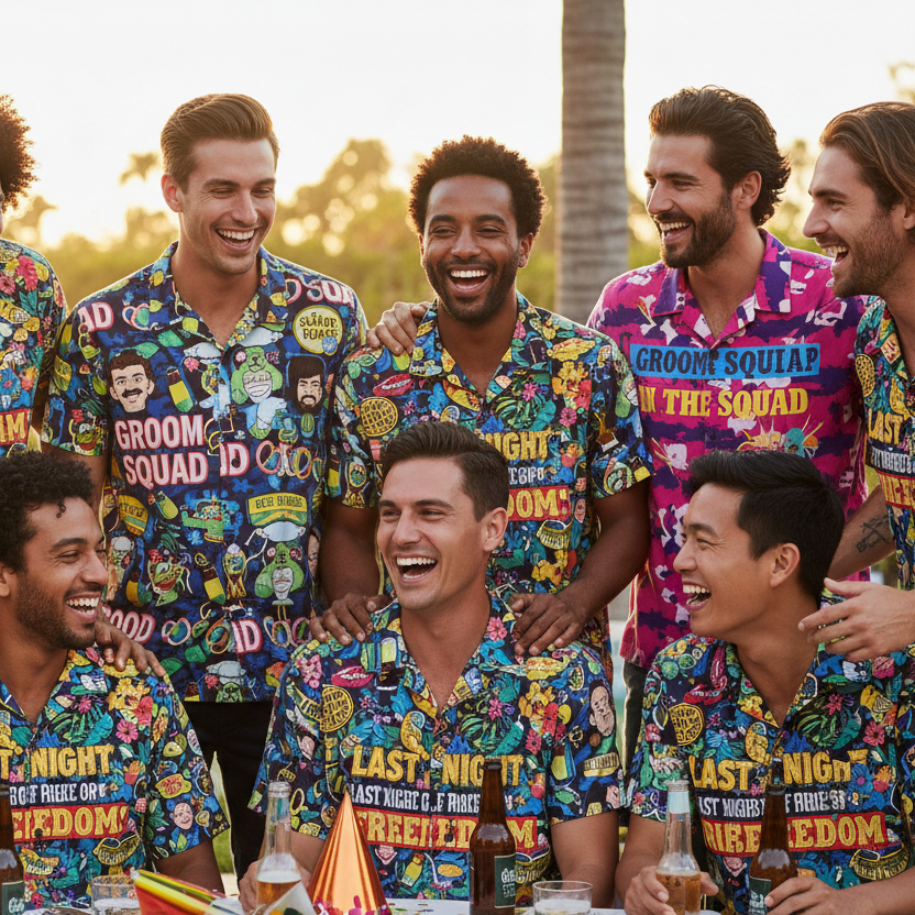 Camisa Havaiana - Despedida de Solteiro - Grupo Diversificado
