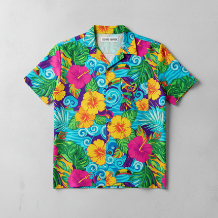 Camisa Havaiana Personalizada Mockup