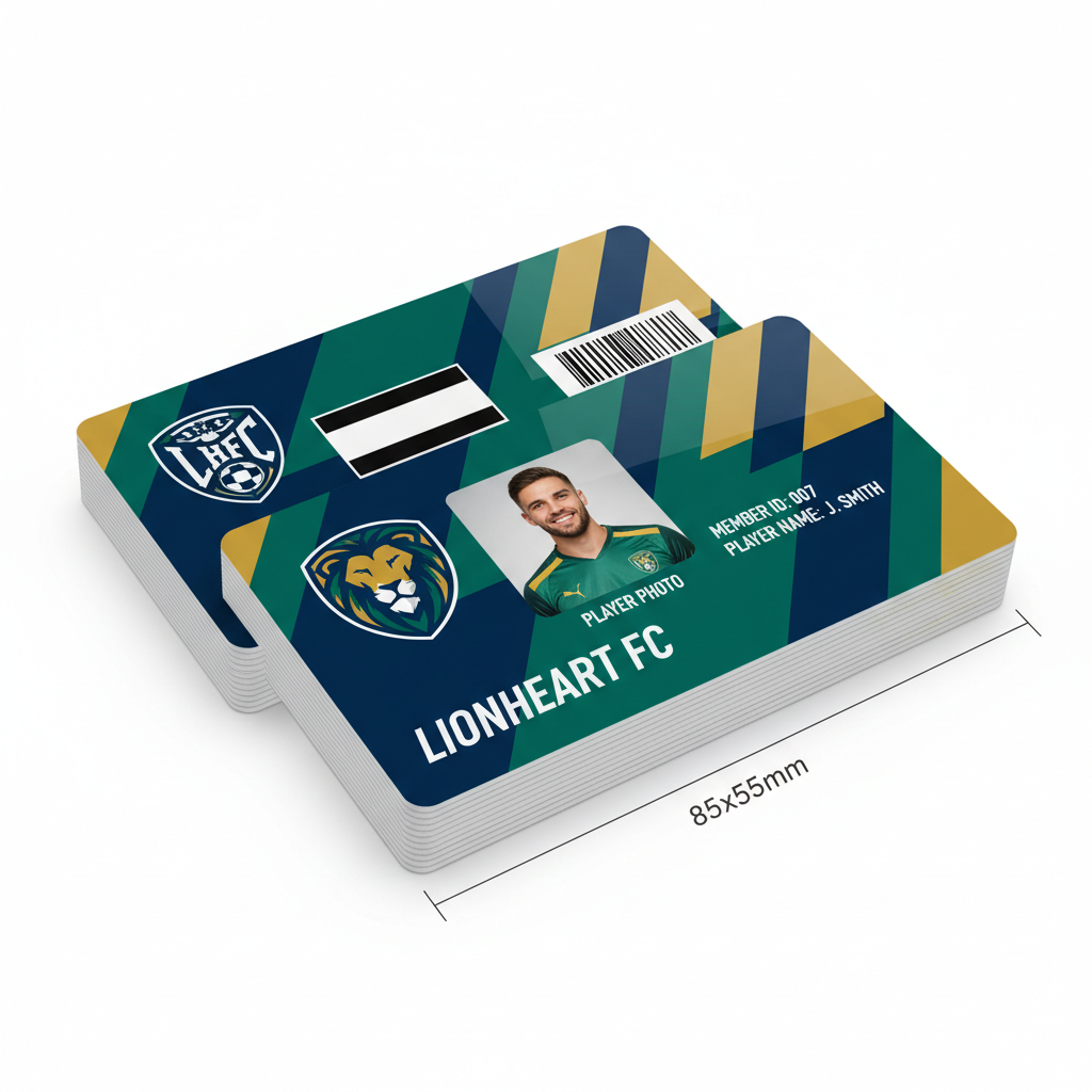 Cartões de sócio de clube de futebol
