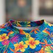 Close-up gola personalizada t-shirt fullprint