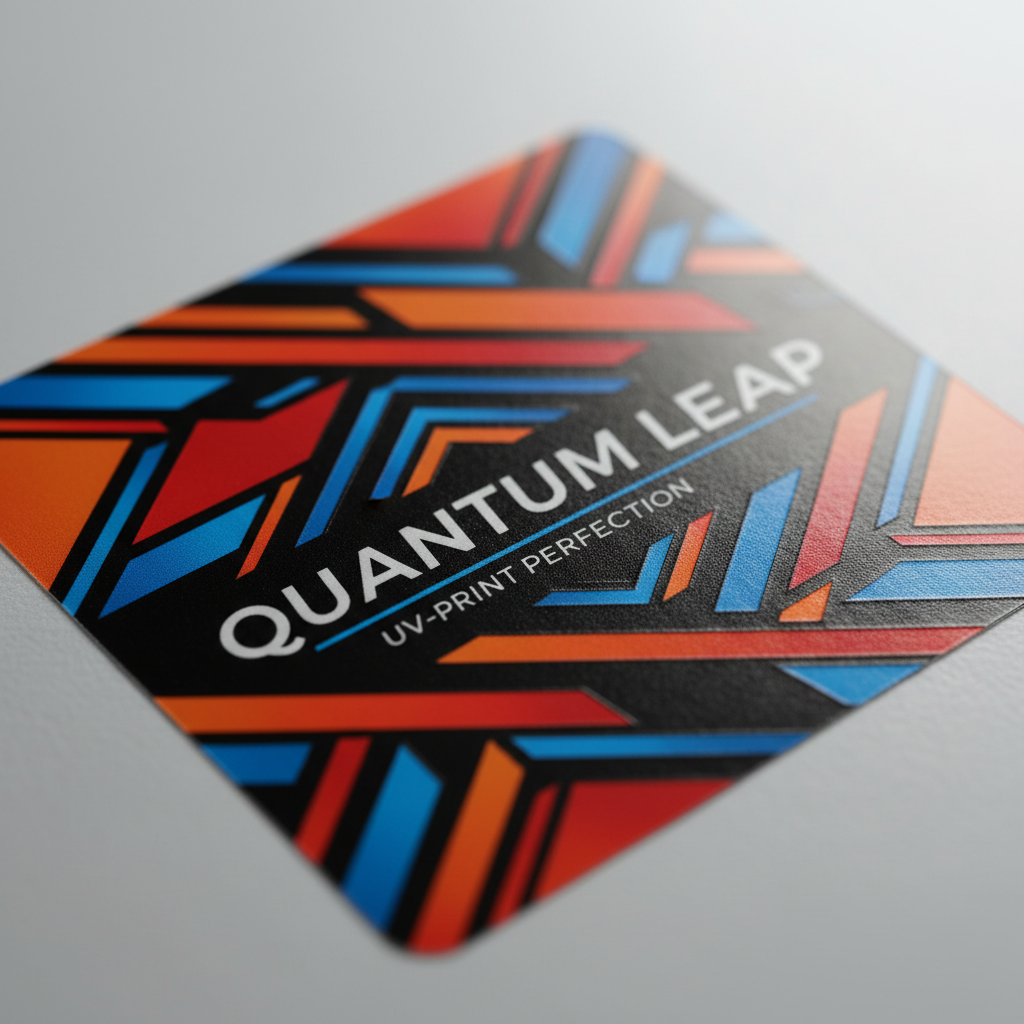 Close-up vinil impressão UV quadrado