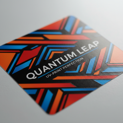 Close-up vinil impressão UV quadrado