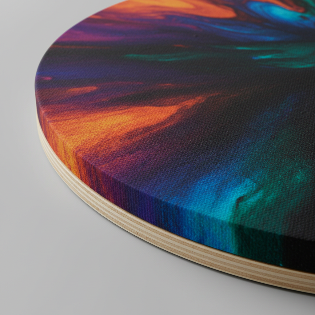 Detalhe com contraste da tela circular