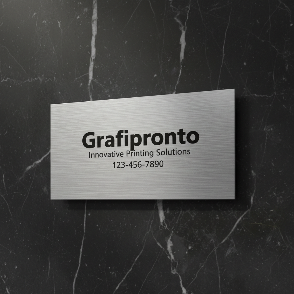 Dibond Grafipronto alumínio escovado mármore escuro