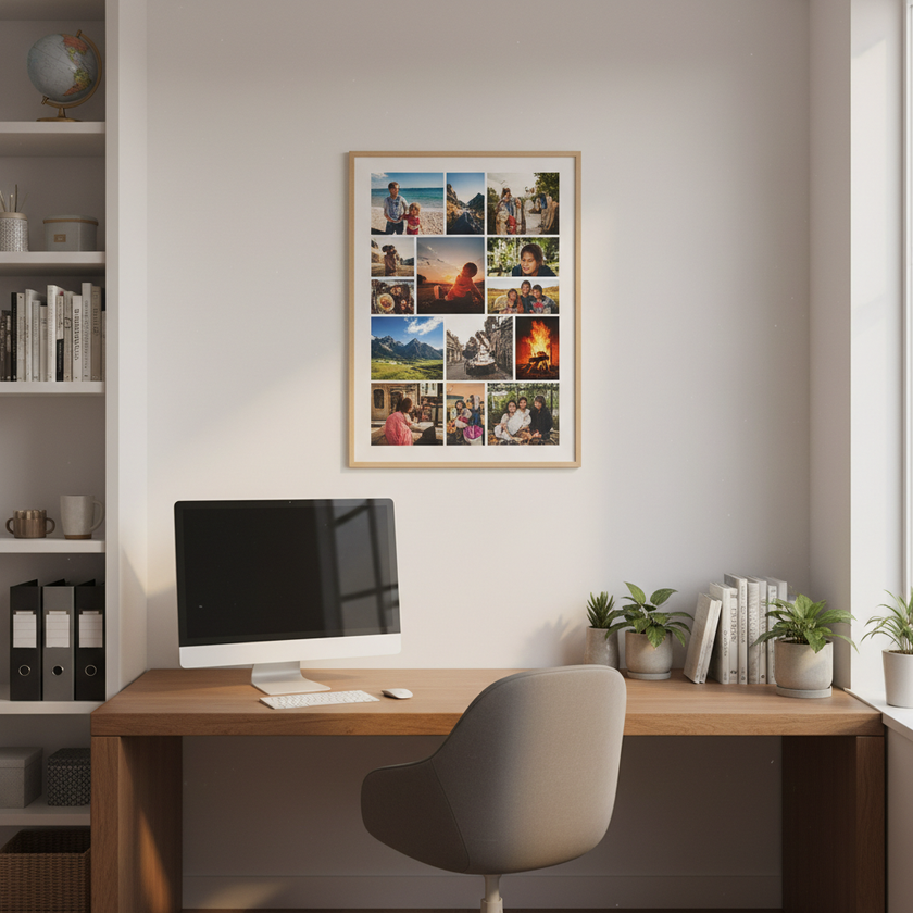 Poster A1 tamanho correto em escritório