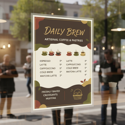 Poster A2 menu profissional
