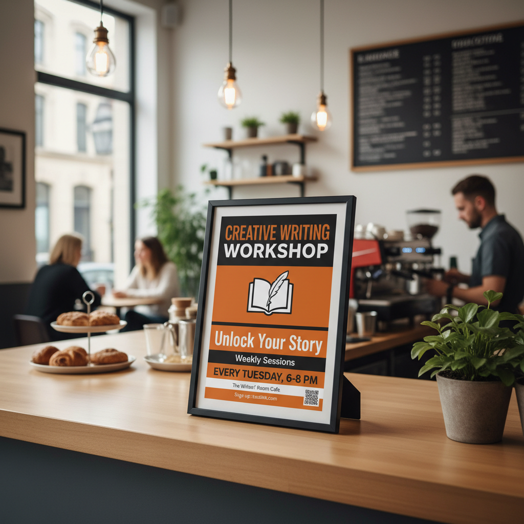 Poster A4 eventos em interior