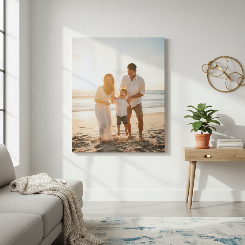 Tela Personalizada vertical em ambiente lifestyle